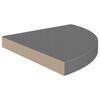 vidaXL &Eacute;tag&egrave;res d'angle flottantes 4 pcs gris brillant 35x35x3,8cm MDF