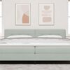vidaXL T&ecirc;te de lit LED Gris clair 200 cm Polyester