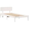vidaXL Cadre de lit avec t&ecirc;te de lit Blanc 100 x 200 cm Pin massif
