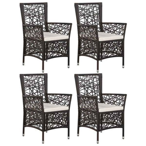 vidaXL Ensemble &agrave; manger de jardin 5 pcs Marron