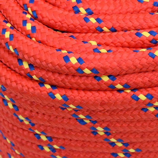 vidaXL Corde de bateau Rouge 16 mm 100 m Polypropyl&egrave;ne