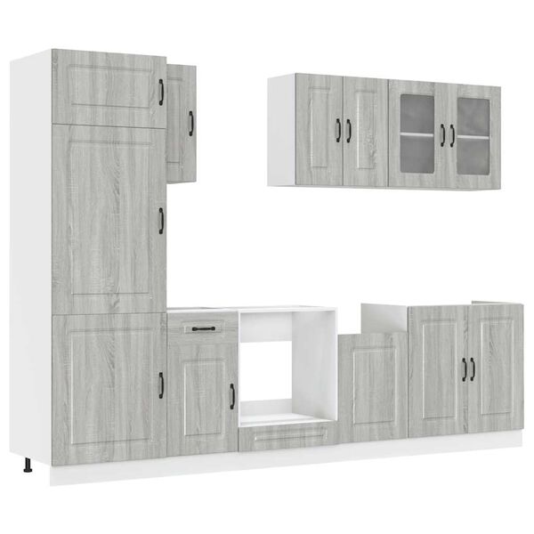 vidaXL Ensemble d'armoires de cuisine 8 pcs Kalmar bois d'ing&eacute;nierie