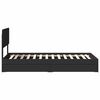 vidaXL Lit de Rangement avec tiroir Noir 90 x 190 cm Bois d'ing&eacute;nierie