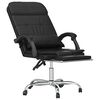 vidaXL Fauteuil de massage inclinable de bureau Noir Similicuir