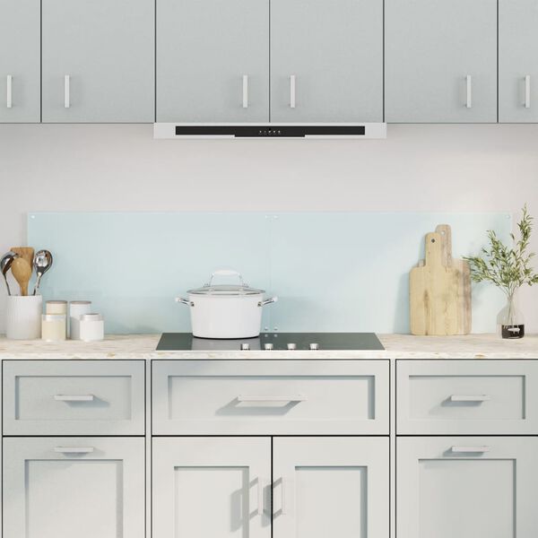 vidaXL Dosserets de cuisine 2 pcs blanc 80x50 cm verre tremp&eacute;