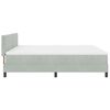 vidaXL Lit &agrave; ressorts avec matelas Gris clair 180 x 200 cm Velours