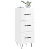 vidaXL Buffet Blanc brillant 34,5x34x90 cm Bois d'ing&eacute;nierie