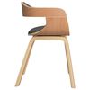 vidaXL Chaise &agrave; manger lot de 6 gris clair bois courb&eacute; et tissu