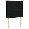 vidaXL Sommier &agrave; lattes de lit avec matelas Noir 100x200 cm Tissu