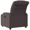 vidaXL Fauteuil inclinable Marron fonc&eacute; Tissu