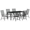 vidaXL Ensemble de salle &agrave; manger pour jardin 7 pcs Anthracite