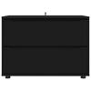 vidaXL Armoire de rangement Noir 80 x 48 x 57 cm Bois d'ing&eacute;nierie