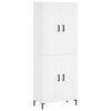vidaXL Buffet haut Blanc 69,5x34x180 cm Bois d'ing&eacute;nierie