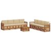 vidaXL Ensemble de canap&eacute;s d'ext&eacute;rieur 9 pc Naturel et Beige