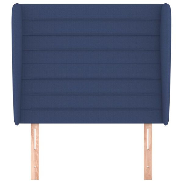 vidaXL T&ecirc;te de lit avec oreilles Bleu 103x23x118/128 cm Tissu