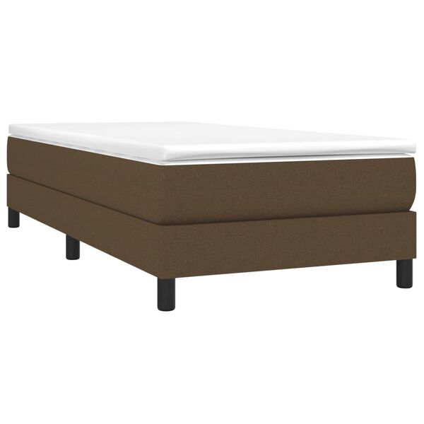 vidaXL Sommier &agrave; lattes de lit avec matelas Marron fonc&eacute; 90x190 cm