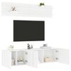 vidaXL Unit&eacute;s murales TV 6 pcs blanc bois d'ing&eacute;nierie