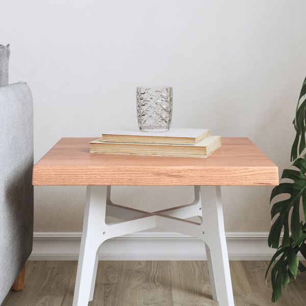 vidaXL Dessus de table bois massif trait&eacute; bordure assortie