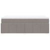 vidaXL Sommier &agrave; lattes de lit avec matelas Taupe 90x190 cm Tissu