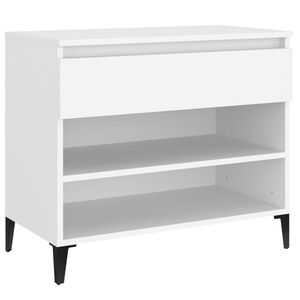 vidaXL Armoire &agrave; chaussures Blanc 70x36x60 cm Bois d'ing&eacute;nierie