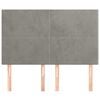 vidaXL T&ecirc;te de lit Gris clair 144 x 5 x 118/128 cm Velours