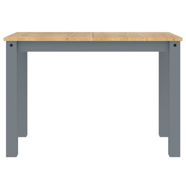 vidaXL Table à manger Panama gris 117x60x75 cm bois massif de pin