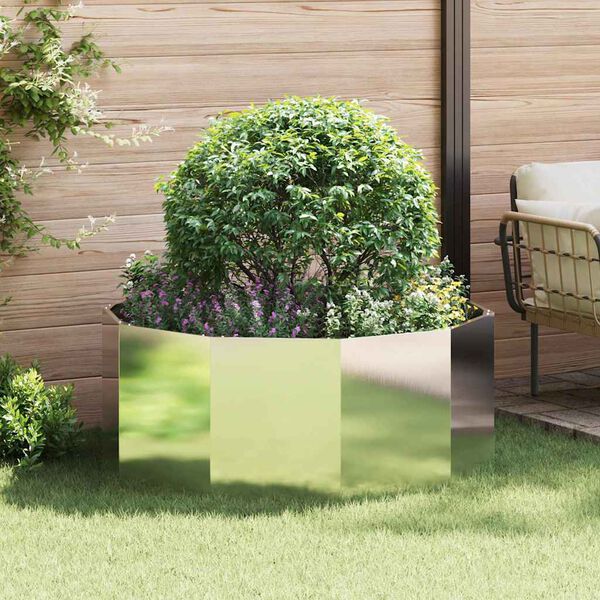 vidaXL Jardini&egrave;re Argent 120 x 120 x 50 cm Acier inoxydable