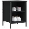 vidaXL Armoire &agrave; chaussures noir 38x35x50 cm bois d'ing&eacute;nierie