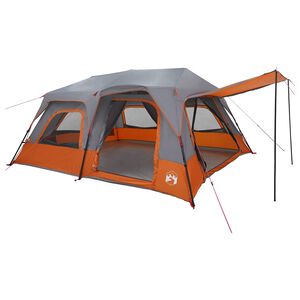 vidaXL Tente Instantan&eacute;e 10 personne Gris et orange