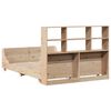 vidaXL Lit biblioth&egrave;que sans matelas 120x190 cm bois massif