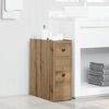 vidaXL Armoire de salle de bain &eacute;troite avec roulettes ch&ecirc;ne artisanal