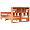 vidaXL Lit biblioth&egrave;que sans matelas cire marron 150x200 cm pin massif
