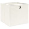 vidaXL Bo&icirc;tes de rangement 10 pcs Blanc 32x32x32 cm Tissu