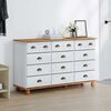 vidaXL Commode ASKIM Blanc 79 x 40 x 133,5 cm Bois de pin massif