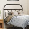vidaXL T&ecirc;te de lit de remplacement m&eacute;tal noir 90 cm