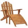 vidaXL Chaise de jardin Adirondack et repose-pieds bois de teck solide
