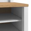 vidaXL Meuble de couloir avec &eacute;tag&egrave;re FLORO Blanc 50 x 40 x 158 cm