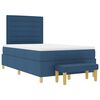 vidaXL Lit &agrave; ressorts avec matelas Bleu 120 x 200 cm tissu