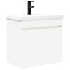 vidaXL Meuble de salle de bain avec robinet Blanc 61 x 40 x 74,5 cm