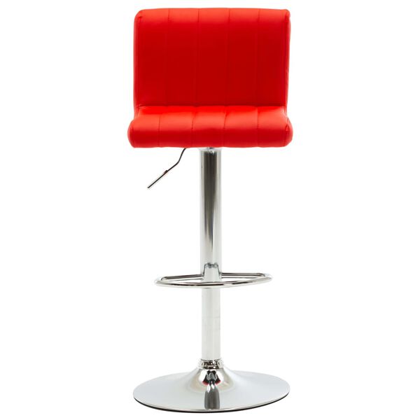vidaXL Tabourets de bar lot de 2 rouge similicuir