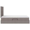 vidaXL Lit avec rangement et matelas Taupe 120 x 200 cm Polyester