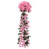 vidaXL Guirlandes de fleurs de No&euml;l 3 pcs rose 85 cm