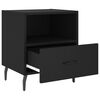 vidaXL Tables de chevet 2 pcs noir 40x35x47,5 cm bois d&rsquo;ing&eacute;nierie