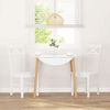 vidaXL Chaises &agrave; manger 2 pcs blanc bois massif caoutchouc