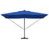 vidaXL Parasol Roma à Bras Déporté Bleu et Noir 352 x 251 x 265 cm