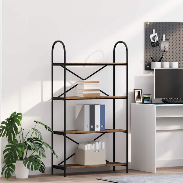 vidaXL &Eacute;tag&egrave;re Bois ancien 80 x 30 x 146 cm Bois d'ing&eacute;nierie