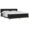 vidaXL Lit &agrave; ressorts avec matelas Noir 180 x 200 cm tissu