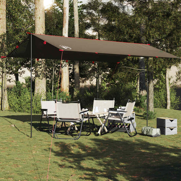 vidaXL B&acirc;che de camping marron 506x306 cm imperm&eacute;able