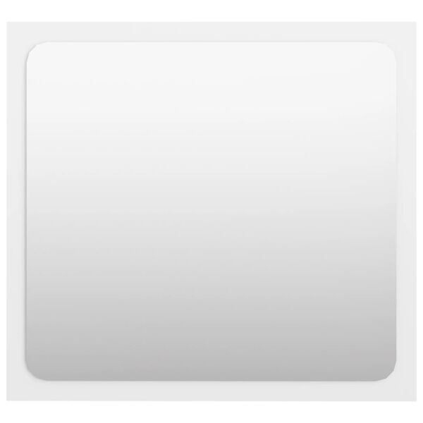 vidaXL Miroir de salle de bain Blanc brillant 40x1,5x37 cm Agglom&eacute;r&eacute;
