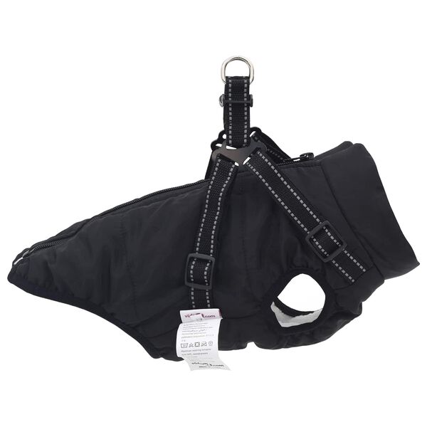 vidaXL Manteau pour chien Noir L36 Fleece et Polyester